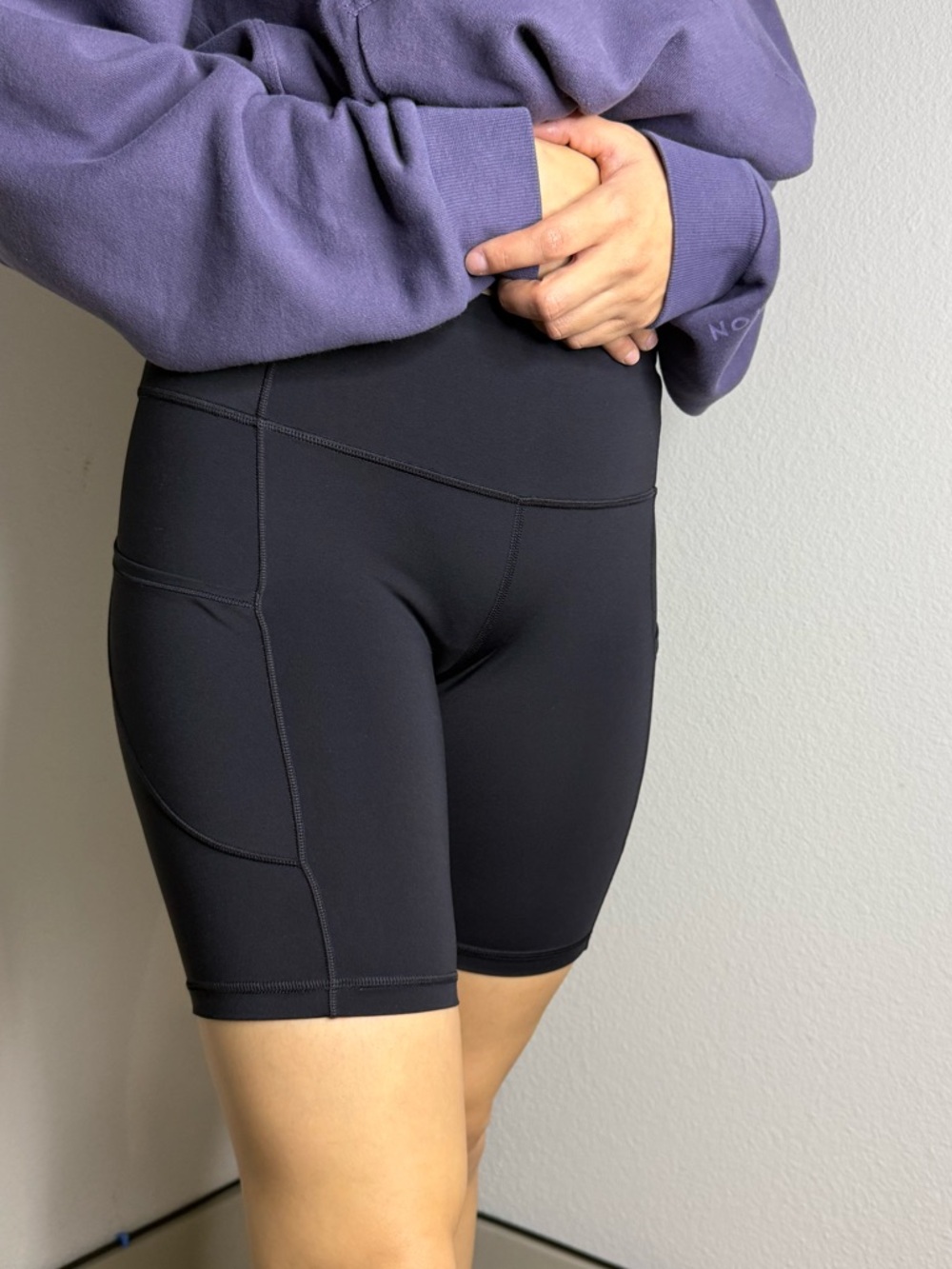 Lululemon All the Right Places High-Rise Short 8" with Pockets in Black